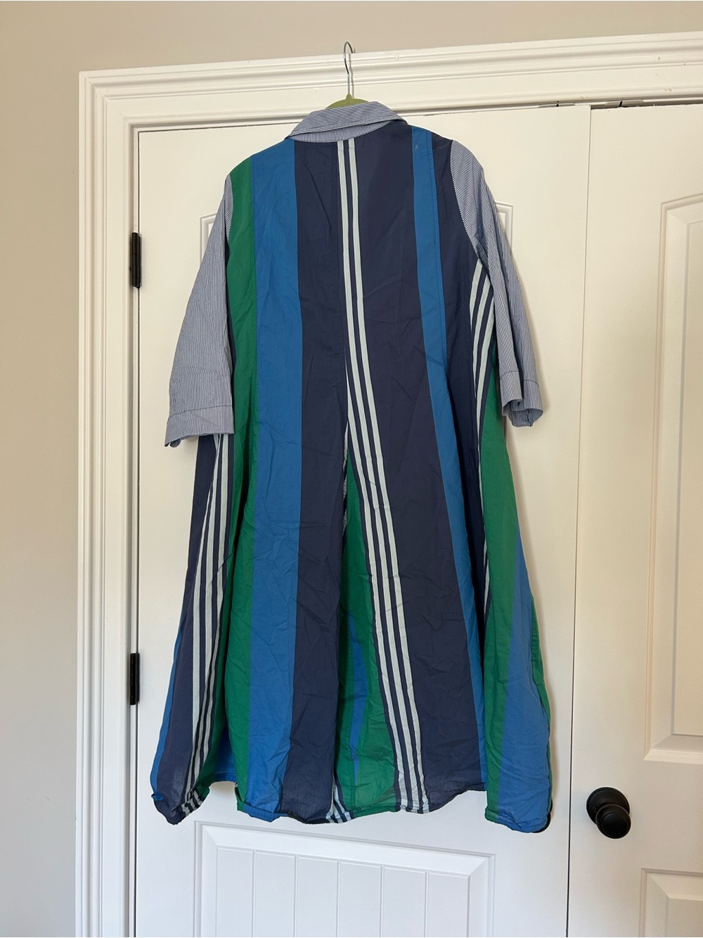 Alembika Ocean Stripe Wonderful Dress Cotton Lagenlook US 14-16 - Picture 3 of 5
